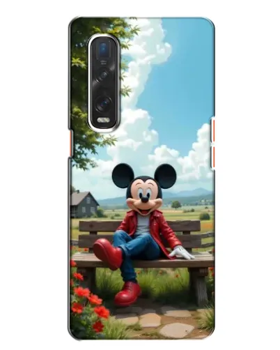Чехол для OPPO Find X2 с картинкой «Микки на скамейке»