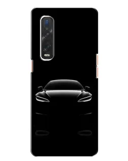Чохол для OPPO Find X2 з картинкою «Силует Tesla Night»