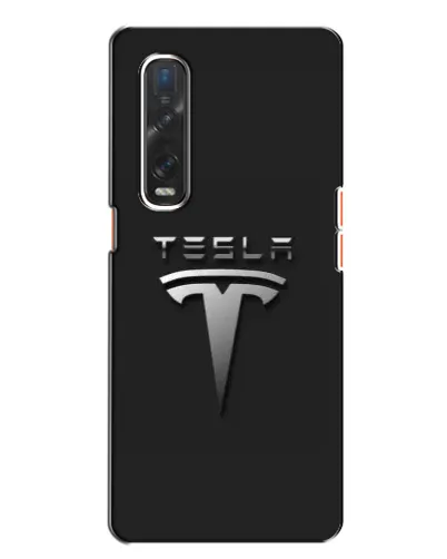 Чехол для OPPO Find X2 с картинкой «Стальной логотип Tesla» Чехол для OPPO Find X2 с картинкой «Стальной логотип Tesla»