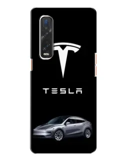 Чохол для OPPO Find X2 з картинкою «Tesla Model Y»