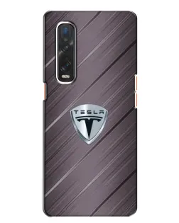 Чохол для OPPO Find X2 з картинкою «Металева текстура Tesla»