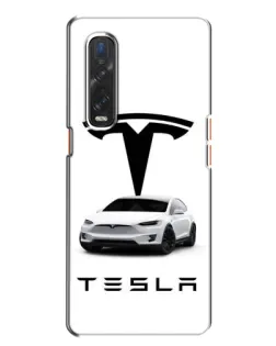 Чохол для OPPO Find X2 з картинкою «Tesla White Style»