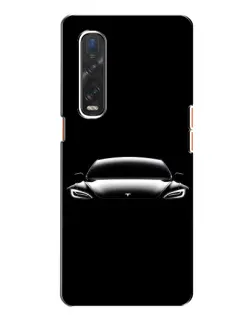 Чохол для OPPO Find X2 з картинкою «Фари Tesla Night»
