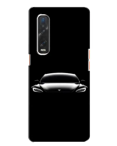 Чехол для OPPO Find X2 с картинкой «Фары Tesla Night» Чехол для OPPO Find X2 с картинкой «Фары Tesla Night»