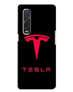 Чохол для OPPO Find X2 з картинкою «Tesla Red Logo»