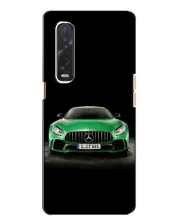Чехол для OPPO Find X2 с картинкой «Mercedes — неоновый лого»
