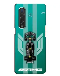 Чехол для OPPO Find X2 с картинкой «Mercedes AMG Petronas»