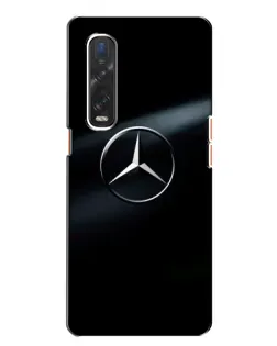 Чехол для OPPO Find X2 с картинкой «Mercedes на металле»