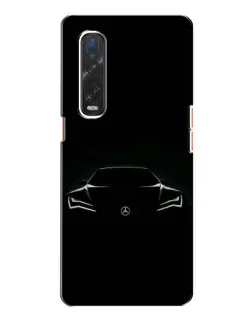 Чехол для OPPO Find X2 с картинкой «Mercedes — силуэт авто»