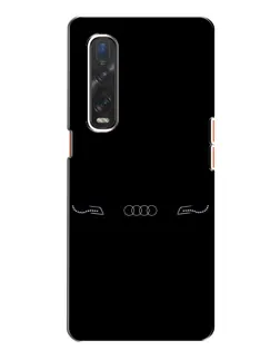 Чехол для OPPO Find X2 с картинкой «Audi — световой подпись»