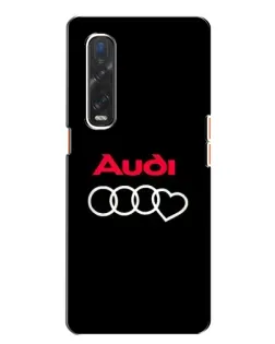 Чехол для OPPO Find X2 с картинкой «Логотип Audi Heart»