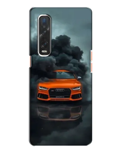 Чехол для OPPO Find X2 с картинкой «Audi в облаках дыма»