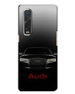 Чехол для OPPO Find X2 с картинкой «Audi — градиентный контур»