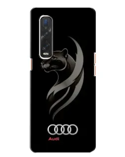 Чехол для OPPO Find X2 с картинкой «Графика — пантера и Audi»