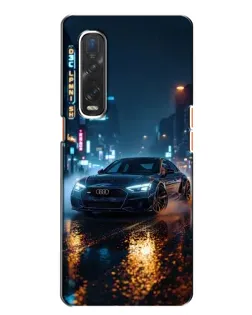 Чехол для OPPO Find X2 с картинкой «Ночной город и Audi»