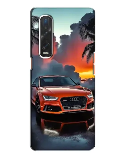 Чехол для OPPO Find X2 с картинкой «Audi — закат»