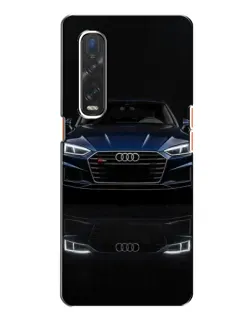 Чехол для OPPO Find X2 с картинкой «Audi — ночное отражение»