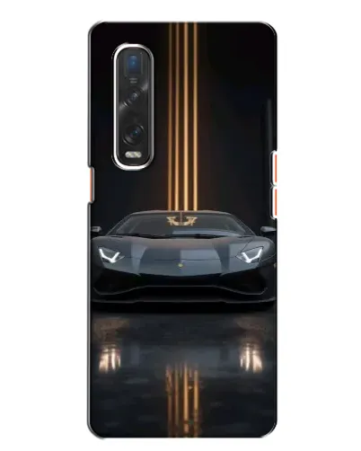 Чехол для OPPO Find X2 с картинкой «Lamborghini золотые линии»