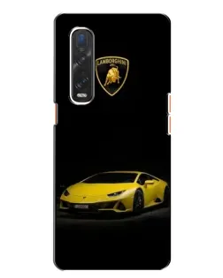 Чохол для OPPO Find X2 з картинкою «Lamborghini жовтий акцент»