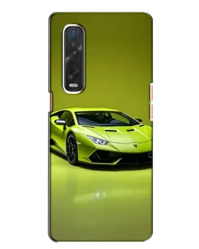 Чехол для OPPO Find X2 с картинкой «Салатовый Lamborghini Huracan»