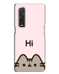 Чехол для OPPO Find X2 с картинкой «Пушин говорит Hi»
