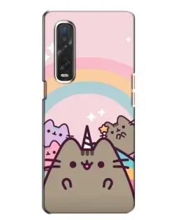 Чехол для OPPO Find X2 с картинкой «Единорог Pusheen»