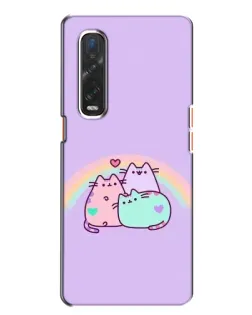 Чехол для OPPO Find X2 с картинкой «Радужные Пушины»