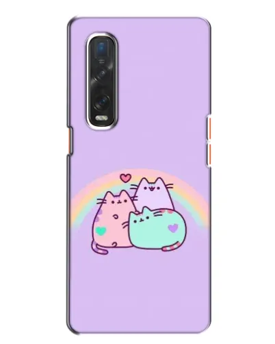 Чехол для OPPO Find X2 с картинкой «Радужные Пушины»