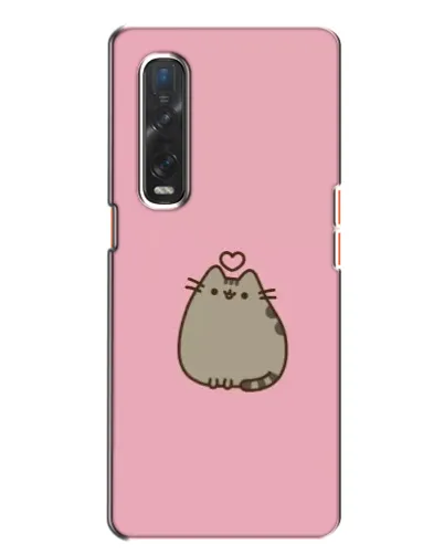 Чехол для OPPO Find X2 с картинкой «Pusheen сердце»