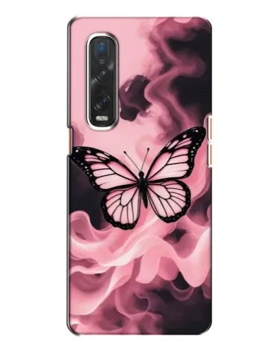 Чехол для OPPO Find X2 с картинкой «Бабочка в дыму»