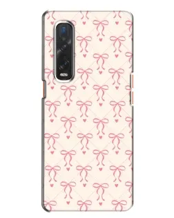 Чехол для OPPO Find X2 с картинкой «Розовые бантики Coquette»