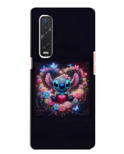 Чехол для OPPO Find X2 с картинкой «Stitch в цветах»