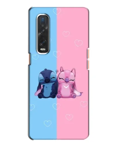 Чехол для OPPO Find X2 с картинкой «Stitch и Angel Love»