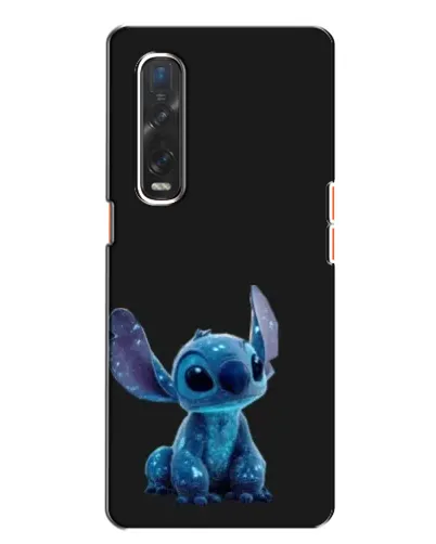 Чехол для OPPO Find X2 с картинкой «Стич на черном»