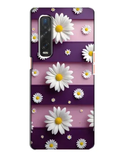 Чехол для OPPO Find X2 с картинкой «Ромашки на фиолетовом»