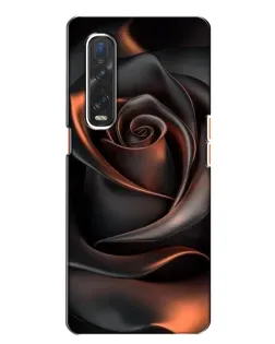 Чехол для OPPO Find X2 с картинкой «Шелковая черная роза»