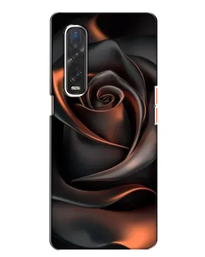 Чехол для OPPO Find X2 с картинкой «Шелковая черная роза»