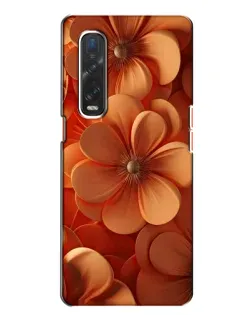 Чехол для OPPO Find X2 с картинкой «Оранжевый макро цветок»