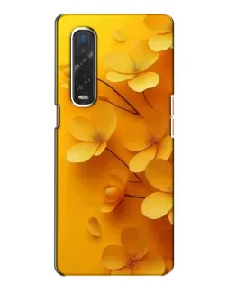 Чехол для OPPO Find X2 с картинкой «Золотые лепестки»