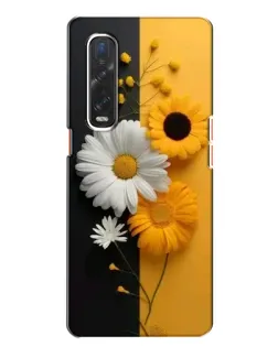 Чехол для OPPO Find X2 с картинкой «Подсолнух и ромашка»