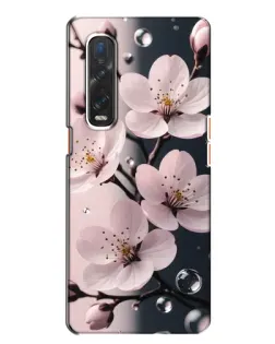 Чехол для OPPO Find X2 с картинкой «Нежная сакура и капли»