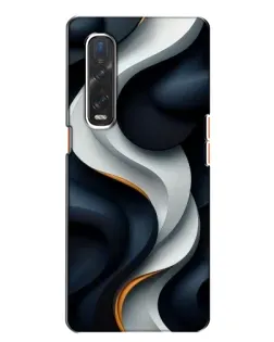 Чохол для OPPO Find X2 з картинкою «Об'ємні чорно-білі стрічки» Чохол для OPPO Find X2 з картинкою «Об'ємні чорно-білі стрічки»
