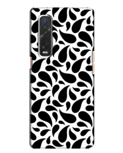 Чехол для OPPO Find X2 с картинкой «Контрастные черные капли»