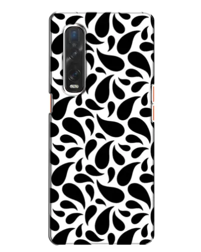 Чехол для OPPO Find X2 с картинкой «Контрастные черные капли»