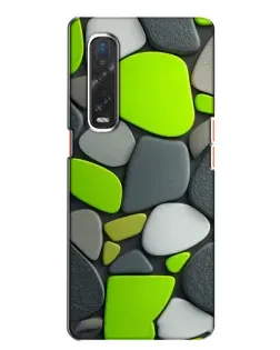 Чехол для OPPO Find X2 с картинкой «Яркая неоновая галька»