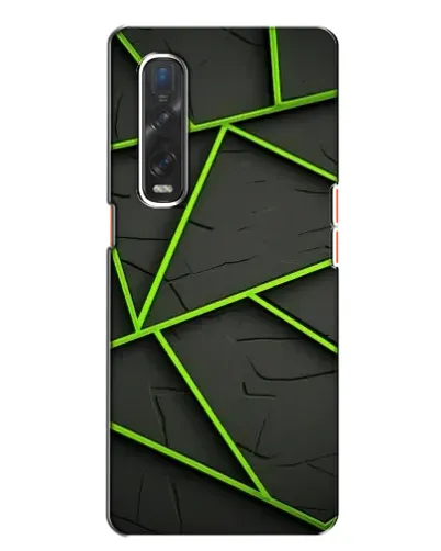 Чехол для OPPO Find X2 с картинкой «Зеленые геометрические линии»