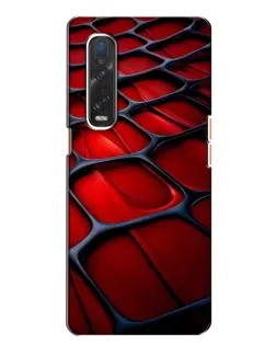Чехол для OPPO Find X2 с картинкой «Красная глянцевая сетка»