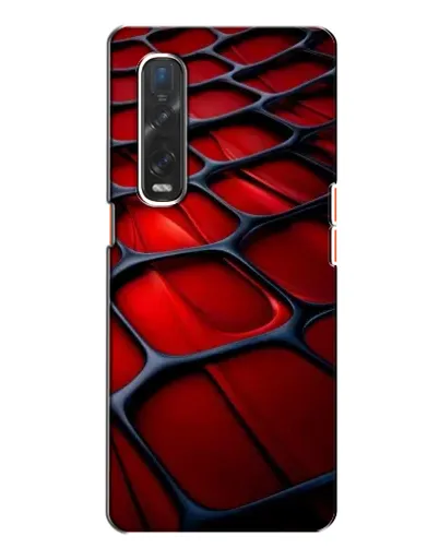 Чехол для OPPO Find X2 с картинкой «Красная глянцевая сетка»