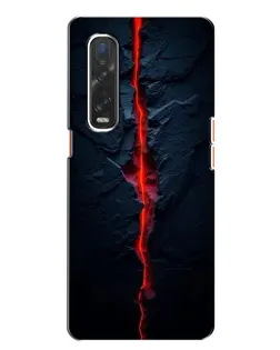 Чехол для OPPO Find X2 с картинкой «Kрасная лавовая трещина»