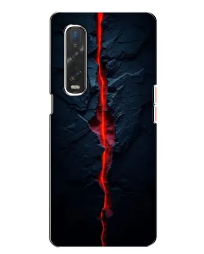 Чехол для OPPO Find X2 с картинкой «Kрасная лавовая трещина»